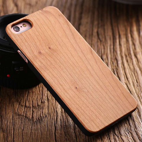 Natural Real Wood Bamboo Case